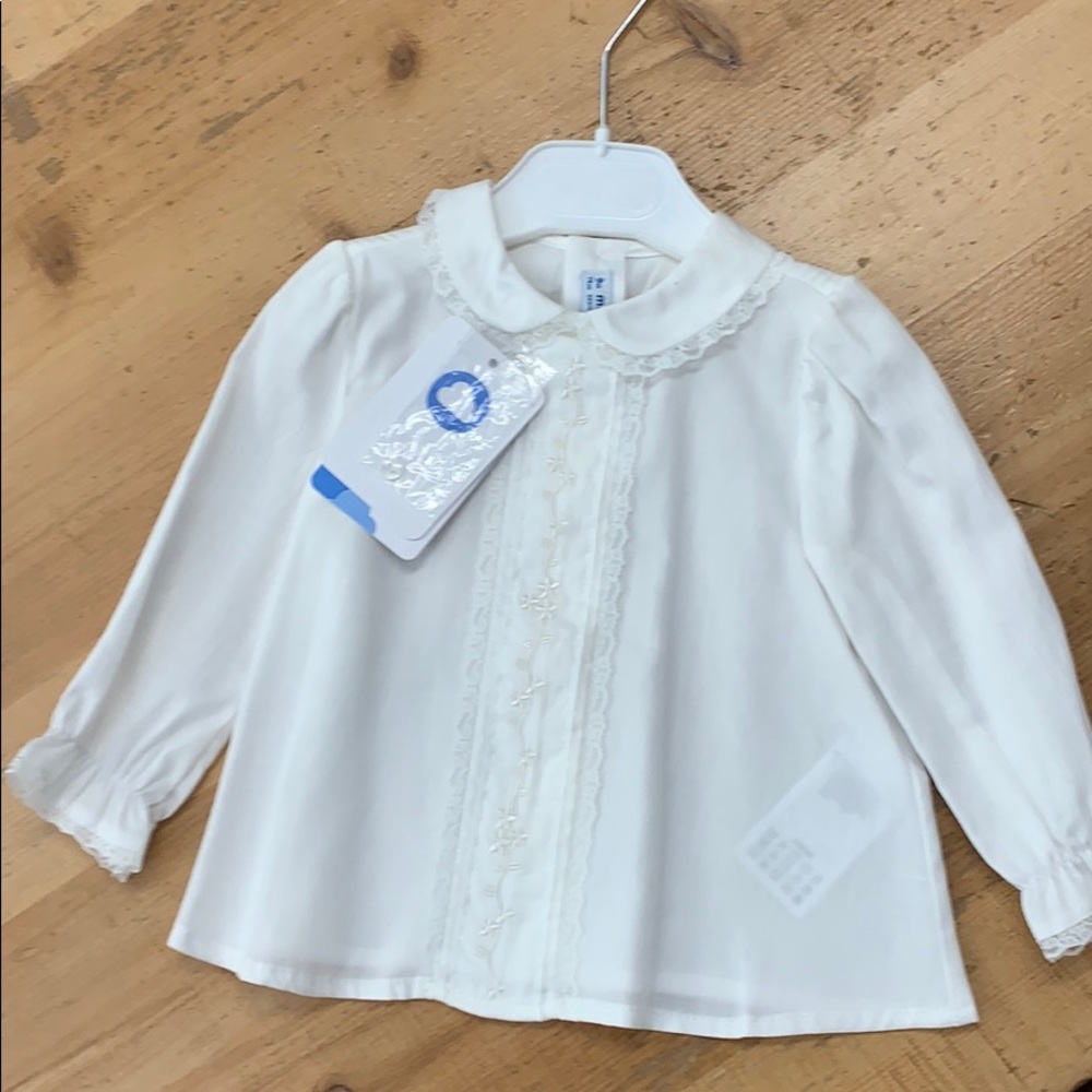 Delicate white  baby girl blouse